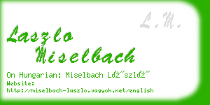 laszlo miselbach business card